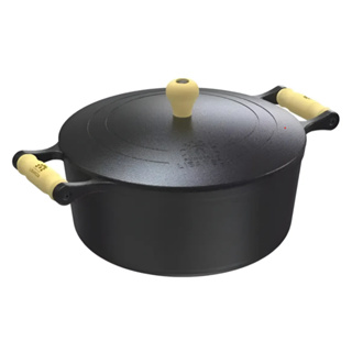 Caçarola De Ferro Fundido com Alças De Madeira E Tampa De Ferro 32cm Libaneza 9,8 Litros em Oferta na Shopee