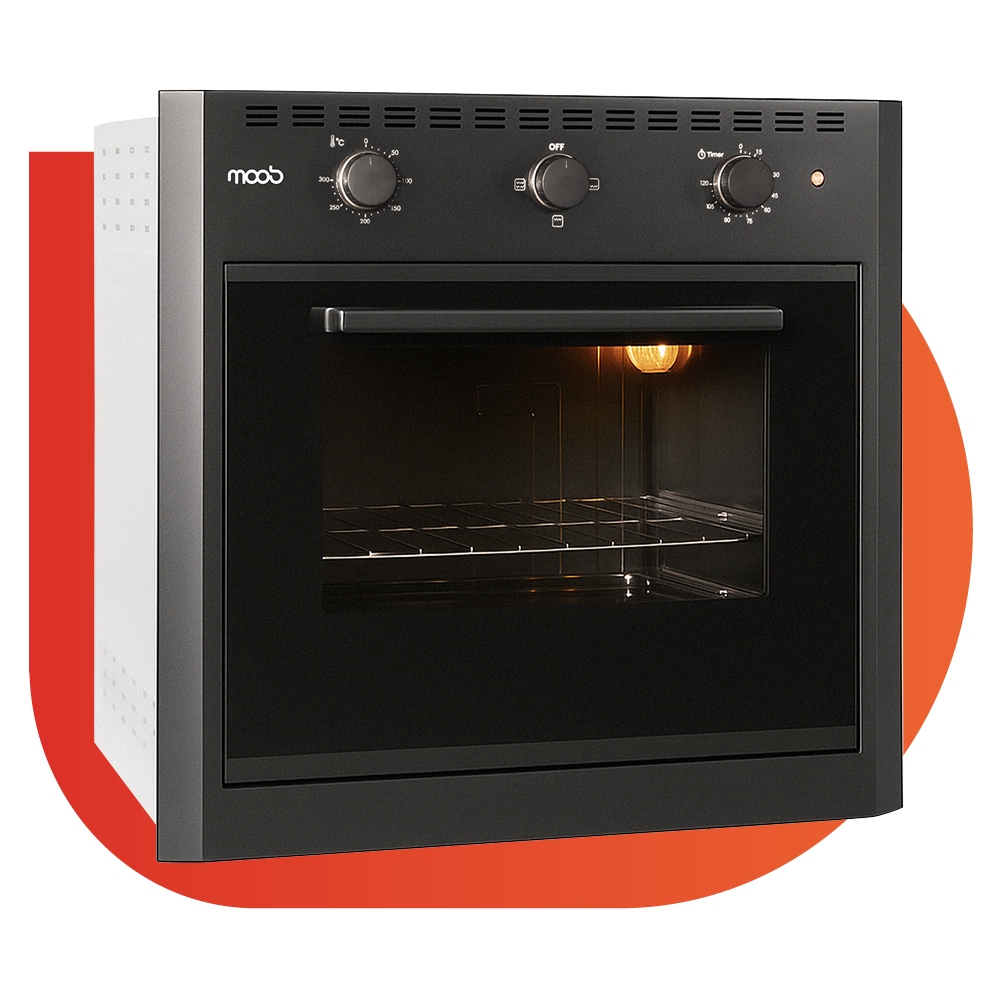 Forno Elétrico de Embutir Moob Luz Interna e Função Grill 60 Litros Preto 220V em Oferta na Shopee