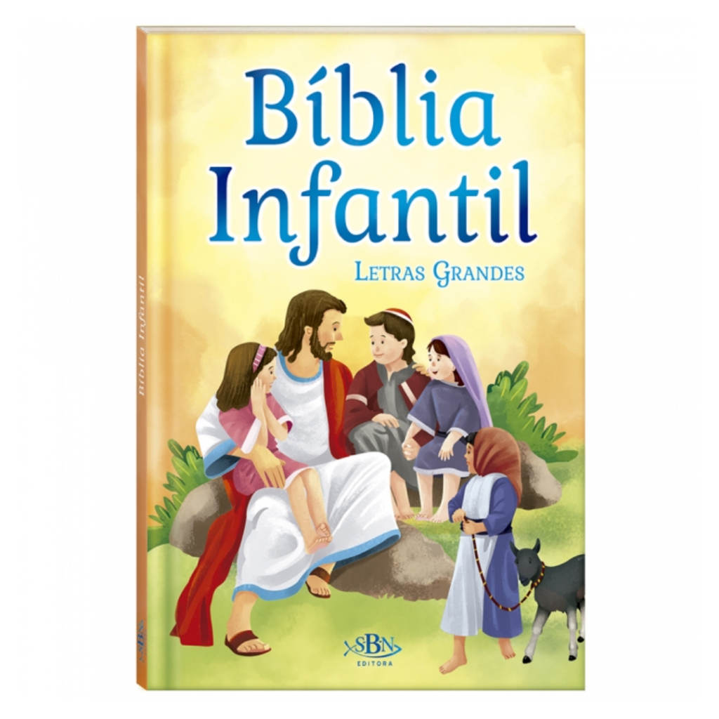 Kit 10 a 30 Unidades - Bíblias Infantis Com Ilustrações e Letras Grandes | Para Bebê e Criança | Amarela, Azul, Rosa