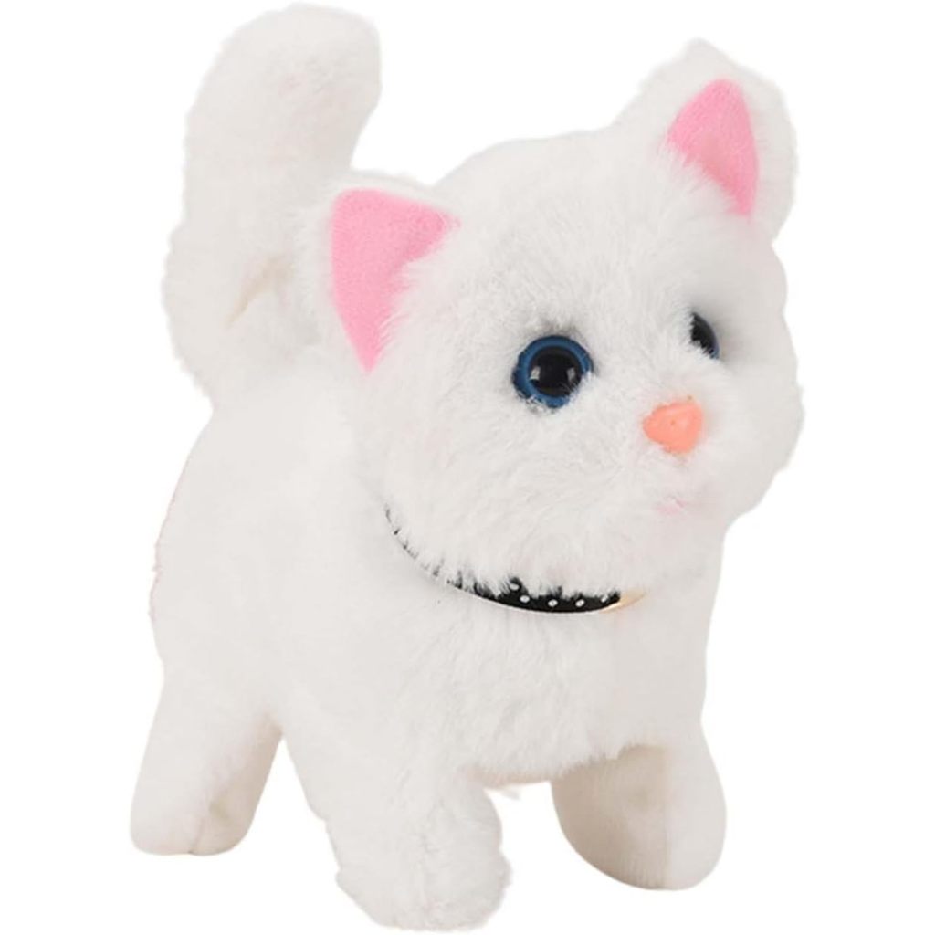 Novo Brinquedo Eletrônico Gato Robô De Pelúcia Branco Toys Import J24431 em Oferta na Shopee