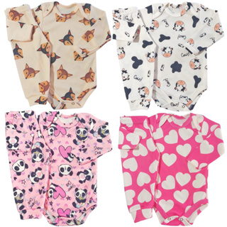 Conjunto Bebê Body + Calça Antialérgico 100% Algodão Infantil Pagão Criança Longo Mijão Bichinhos em Oferta na Shopee