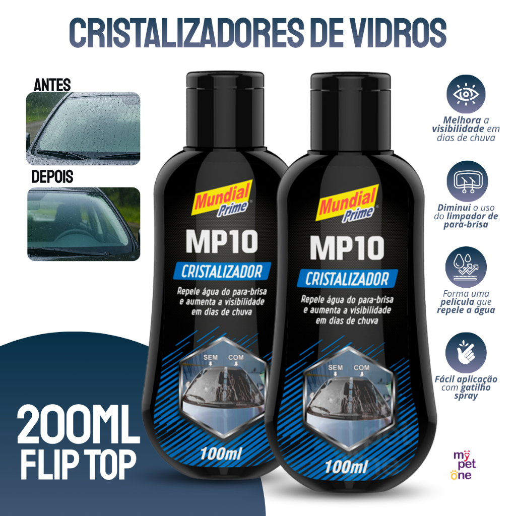 Kit 2 Cristalizador Película Anti-água Mundial Prime - 100ml Flip Top em Oferta na Shopee