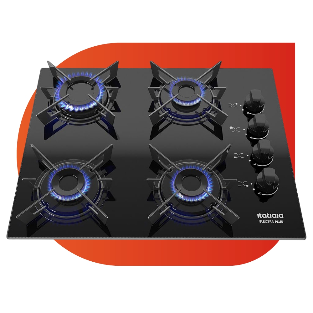 Cooktop Itatiaia Electra Plus 4 Bocas Mesa Vidro Preto Bivolt em Oferta na Shopee