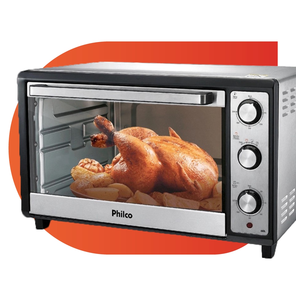 Forno Eletrico Philco 60 Litros Prateado 220V 2000W em Oferta na Shopee