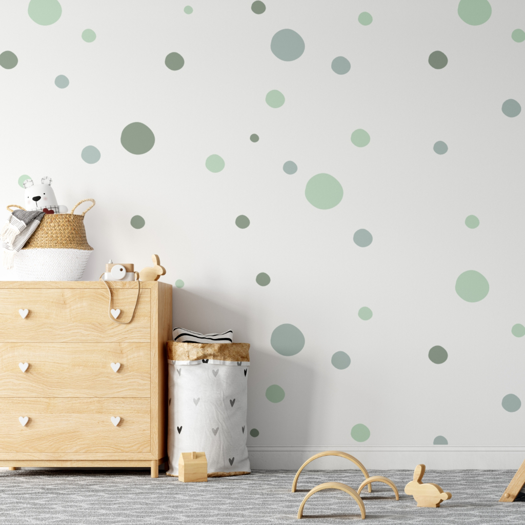 200 Adesivos Decorativos de Parede 2,3,4 e 5cm Bolinhas Varias Cores Quarto