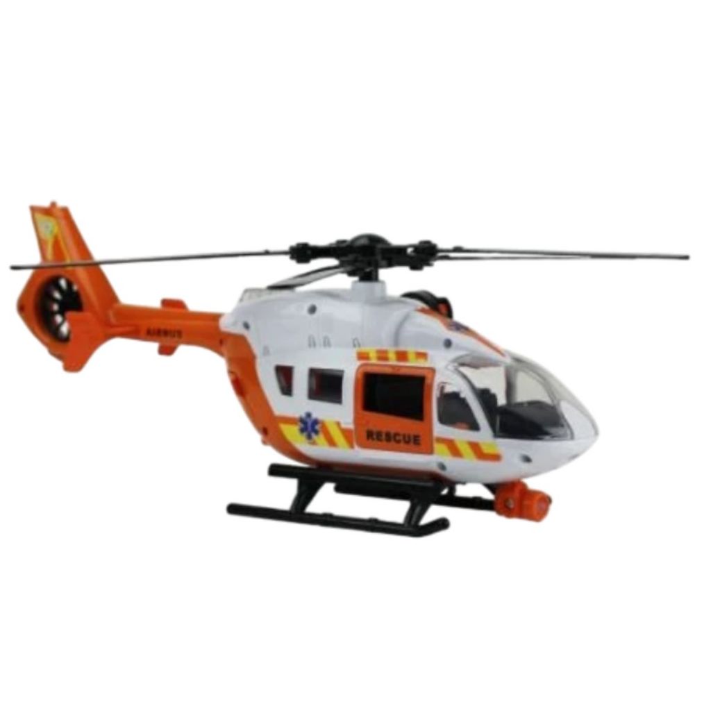Helicóptero Gancho e Maca de Resgate Mega City Efeitos Sonoros Realista BBR Toys