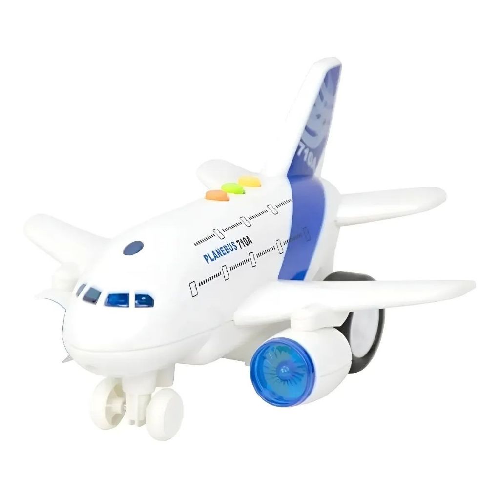 Brinquedo Mega City Aeroporto Avião com Rodinhas de Fricção Luzes e Sons Divertidos Bbr Toys