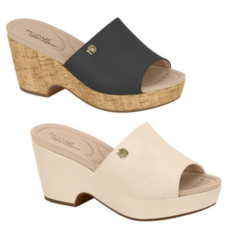 Tamanco Modare Anabela Feminino Conforto Salto Médio 7137.123