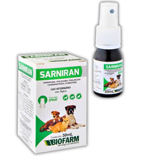 Biofarm Sarniran 30mL – Medicamento Veterinário Contra Sarna e Fungos em Animais de Estimação em Oferta na Shopee