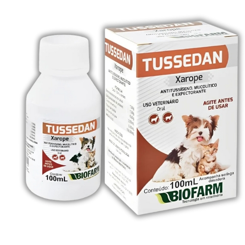 Medicamento Pet Biofarm Tussedan 100mL – Expectorante e Antitussígeno Veterinário em Oferta na Shopee
