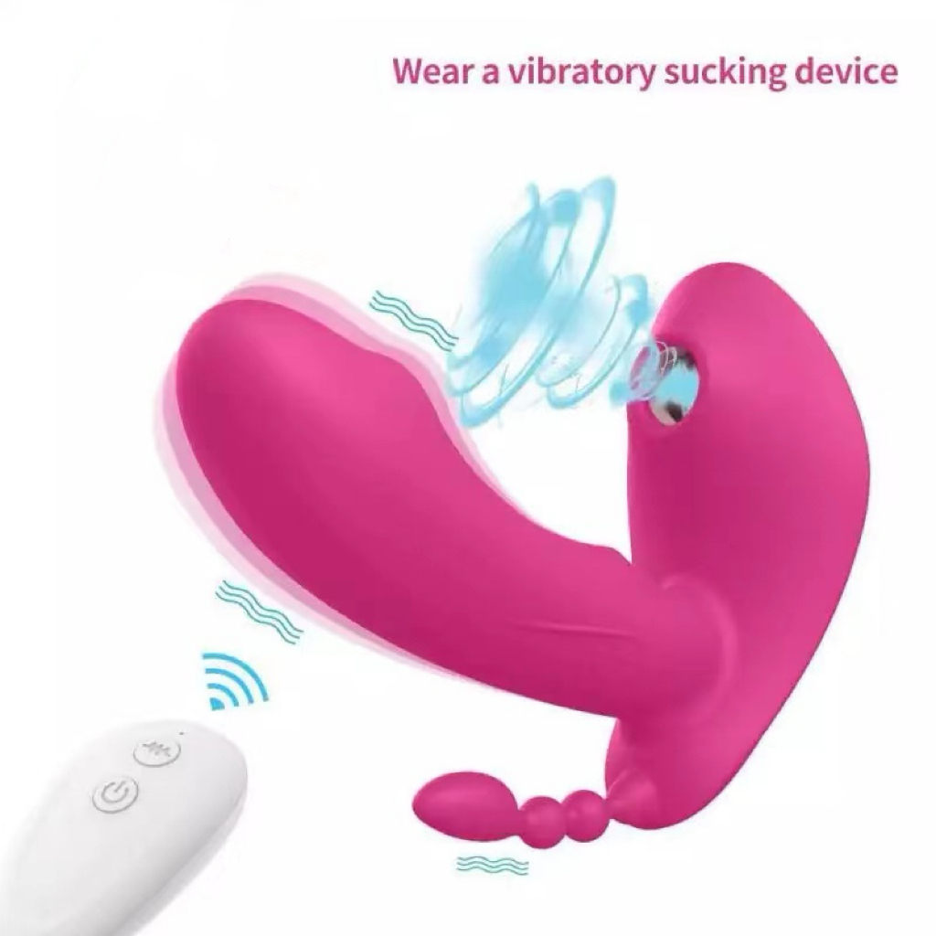 Vibrador Calcinha com sucção; 3 em1 Recarregável 10 modos de vibração e sucção CS-01 em Oferta na Shopee