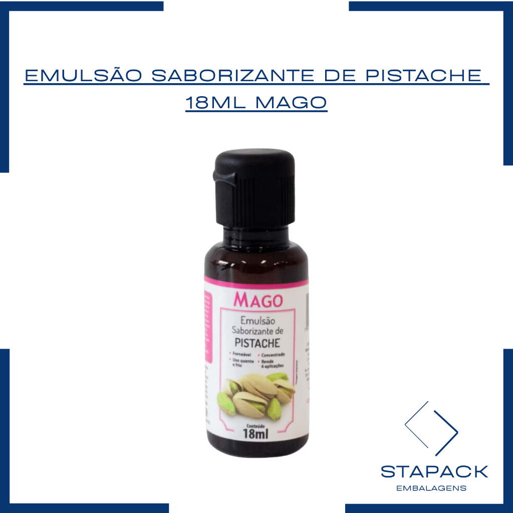 EMULSÃO SABORIZANTE DE PISTACHE 18ML MAGO em Oferta na Shopee