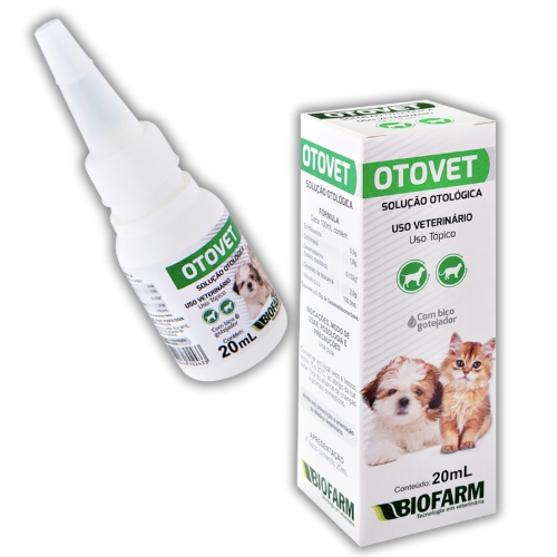Medicamento Otológico Pet Otovet Biofarm 20mL Para Higiene e Tratamento de Ouvido em Oferta na Shopee