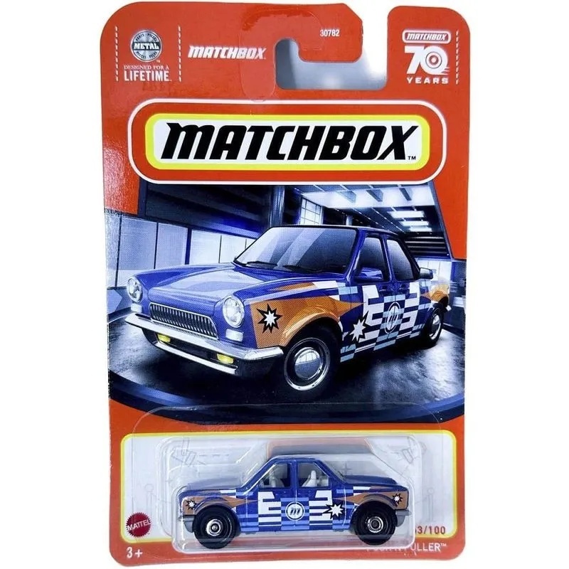 Carro Matchbox Basics Push N Puller 70 anos 1:64 - Mattel