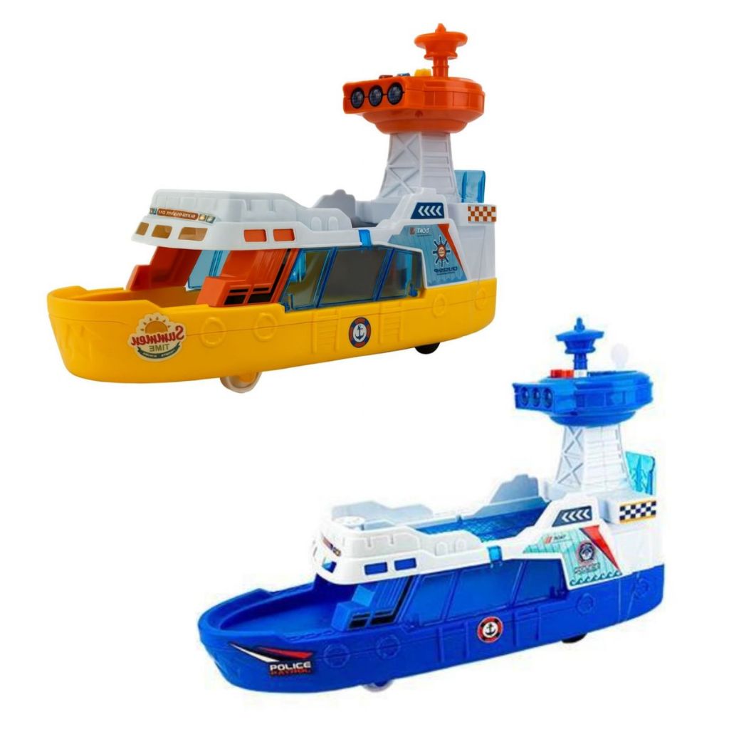 Brinquedo Mega City Marítimo Navio 3+ Anos Luzes Sons e Fricção BBR Toys