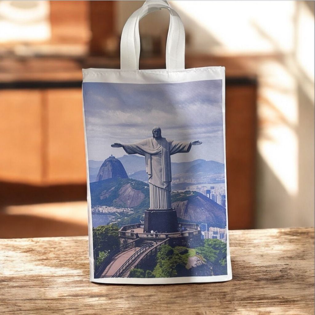 Sacolinha Sacola Bolsa Ecobag Personalizada PONTOS TURISTICOS RIO DE JANEIRO OU OUTROS PONTOS 20x30 chamar no chat