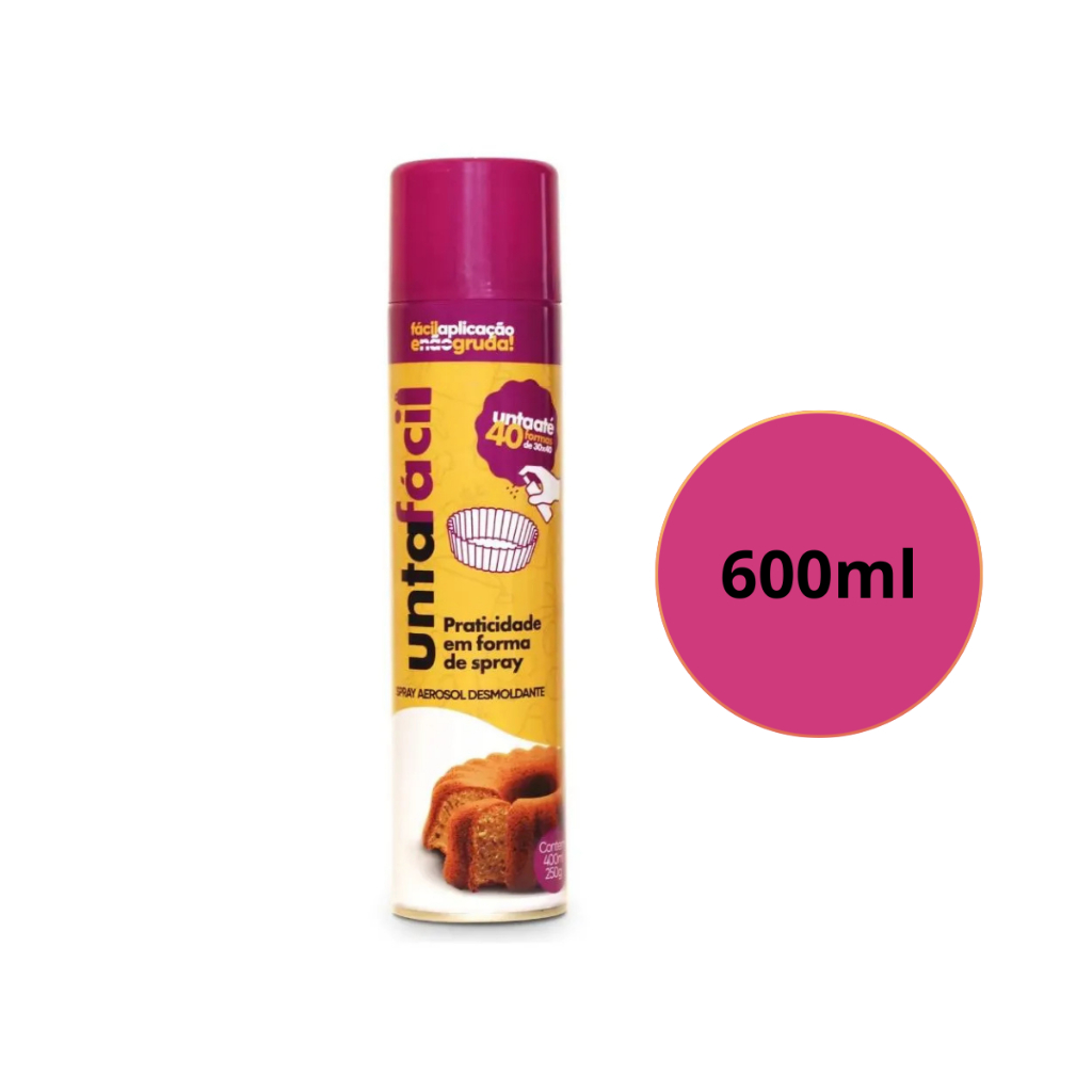 Desmoldante Culinário Grande em Spray Unta Fácil Para Formas Moldes Assadeiras 600ml