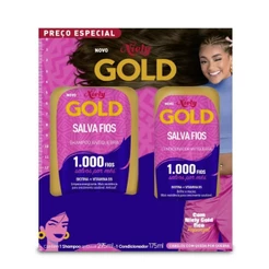 Kit Niely Gold Salva Fios Shampoo 275ml + Condicionador 175ml