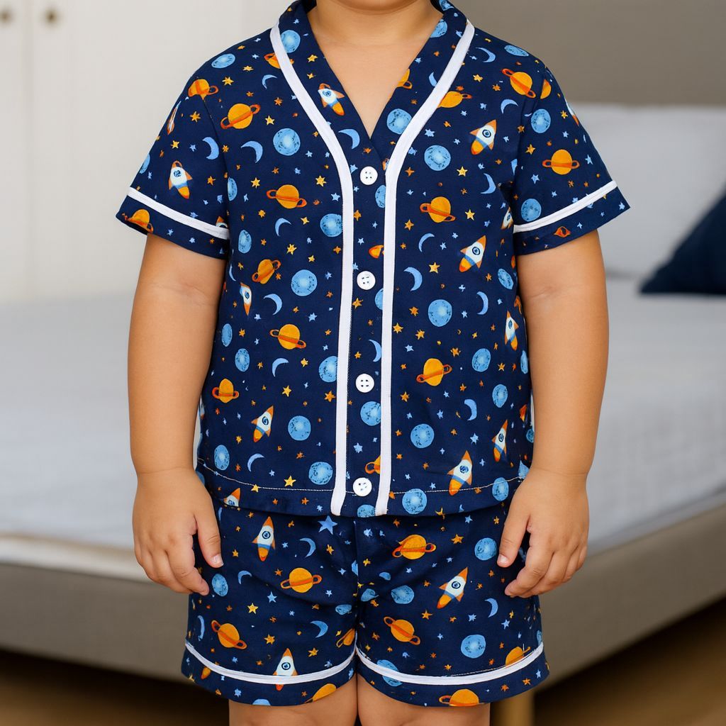 Pijama Americano infantil menino/masculino / Malha leve e confortável Suede - Halley