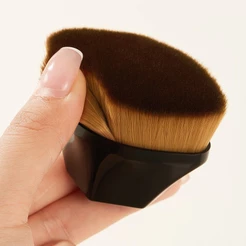 Pincel Plano para Base e Maquiagem - Seis Cantos Hexágonal - Conjunto De Pincéis E Cosméticos