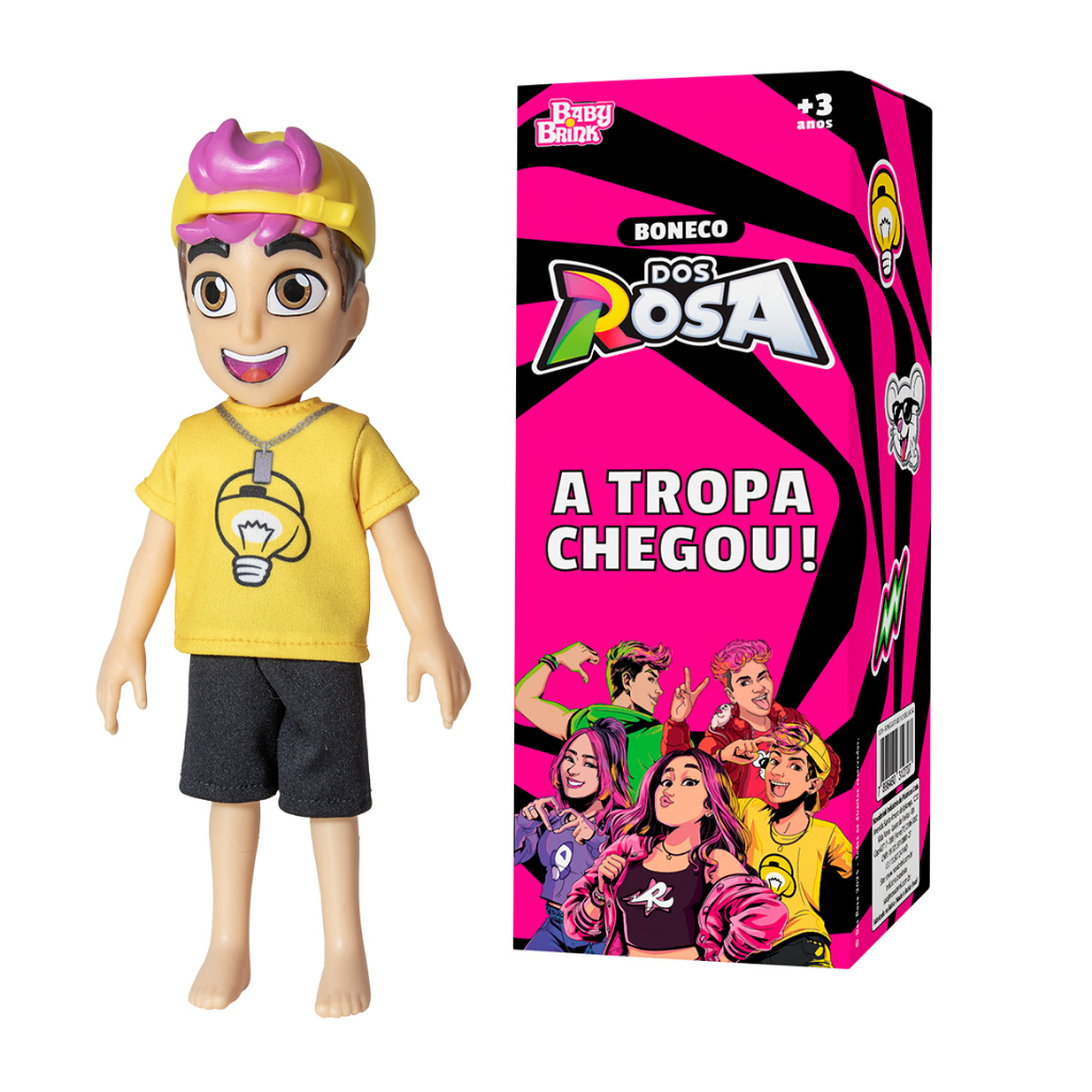 Boneco Leozin Dos Rosa Com Chaveiro Baby Brink Articulado Brinquedo Original Leozinho Emily vick em Oferta na Shopee
