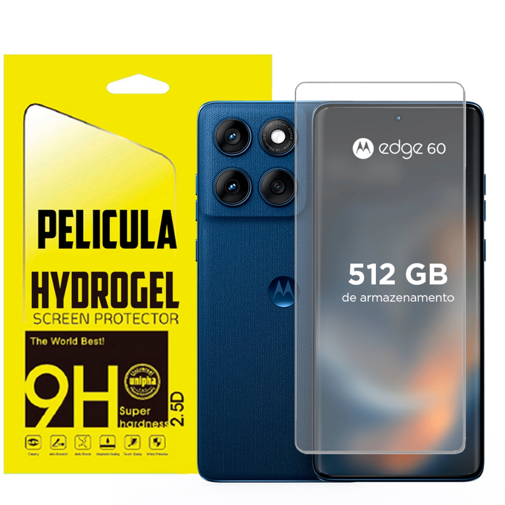 Película Hidrogel Slim TPU Protetora para todos modelos de Celular Motorola Edge 20 30 40 50 60 70 NEO ULTRA PRO FUSION