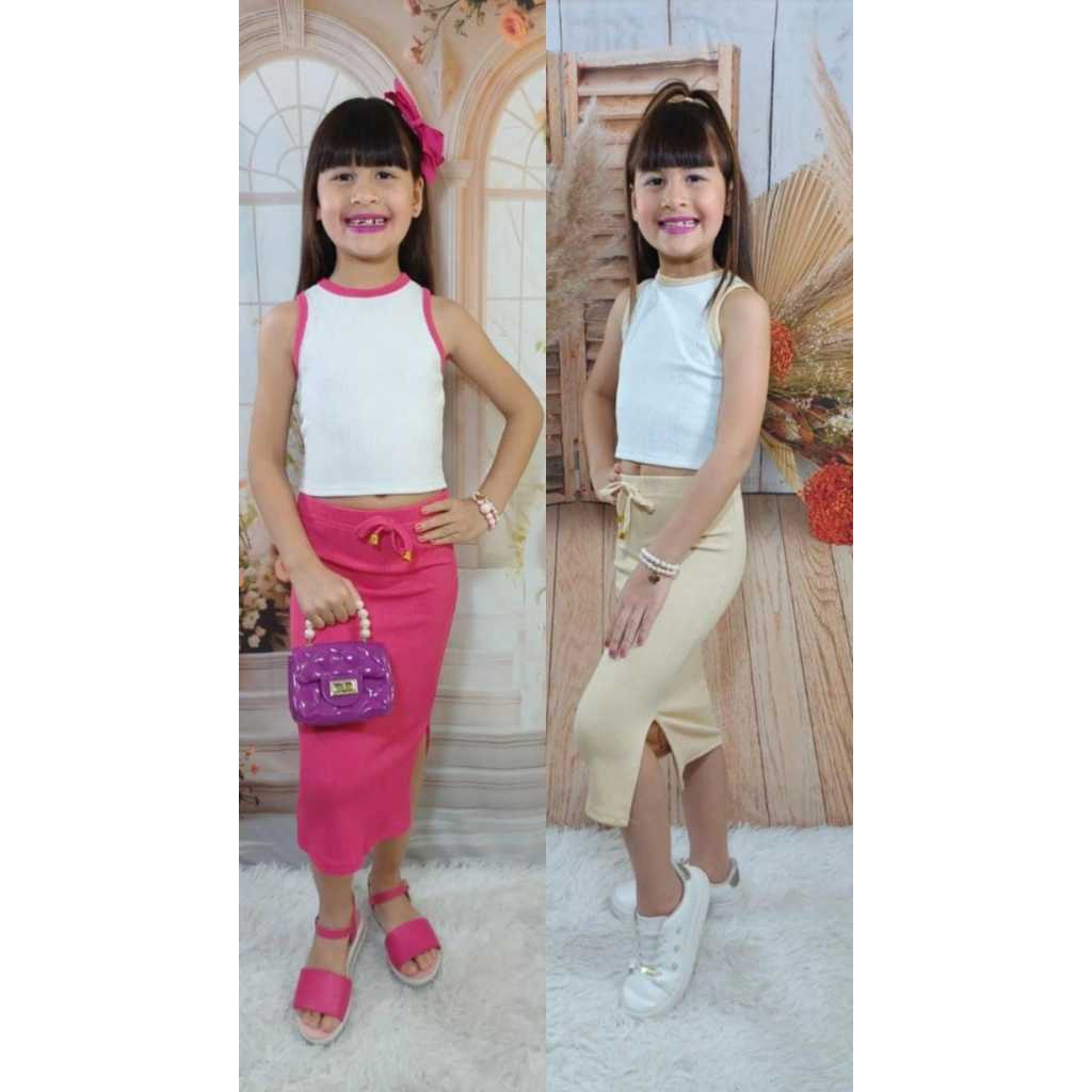 CONJUNTO SAIA INFANTIL Y JUVENIL em Oferta na Shopee