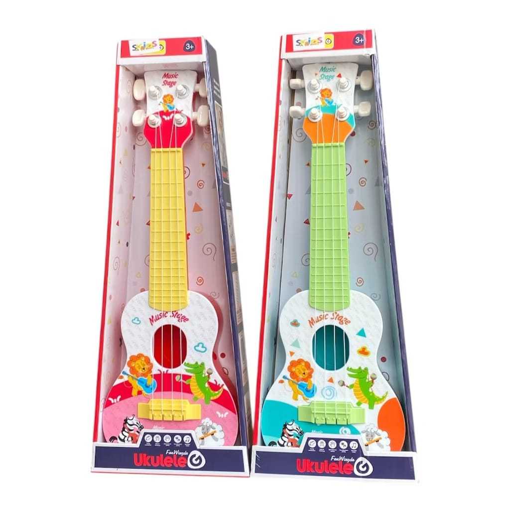 Brinquedo Musical Guitarra Violâo Infantil +3 Anos 4 Corda Educativo Para Criança em Oferta na Shopee