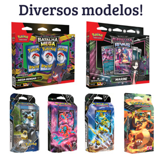 Baralho Pokémon de Batalha Deck Diversos Modelos Tcg Copag Cartinhas Cartas Pokémon Deck Mega Ex em Oferta na Shopee