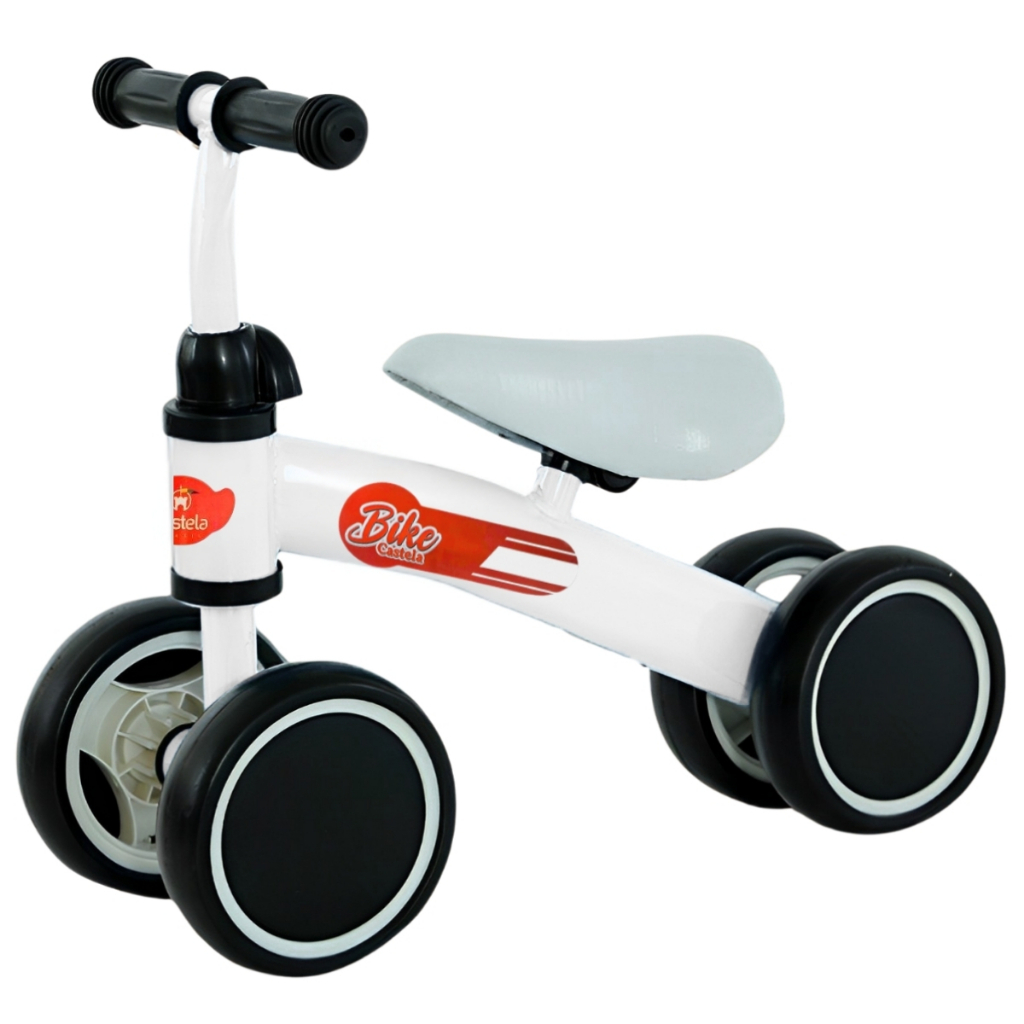 Bicicleta De Equilíbrio Para Crianças Até 20Kg Branco - Castela