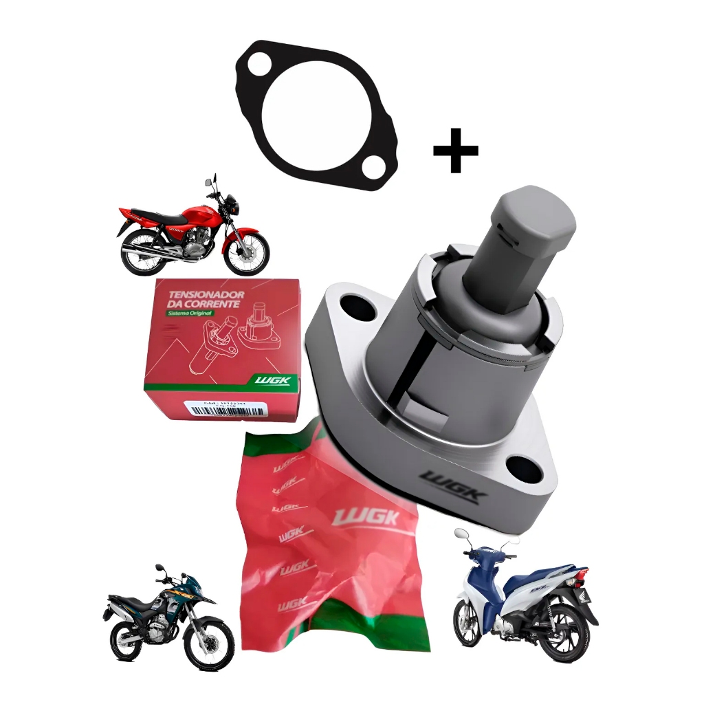 Tensionador Acionador Corrente De Comando + Junta Inox Titan 160 /150 BROS 150 /160 CRF 230 Wgk