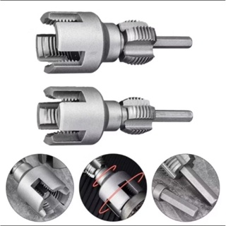 kit 2 Abridores de Roscas Interna e Externa em Tubos de PVC 1/2 e 3/4 com Encaixe Parafusadeira 15659+15660 em Oferta na Shopee