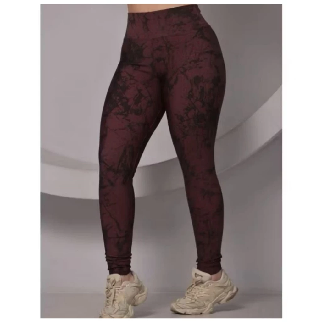 Legging Marmorizada Cintura Alta | Estampada | Fitness e Casual — imagem 1