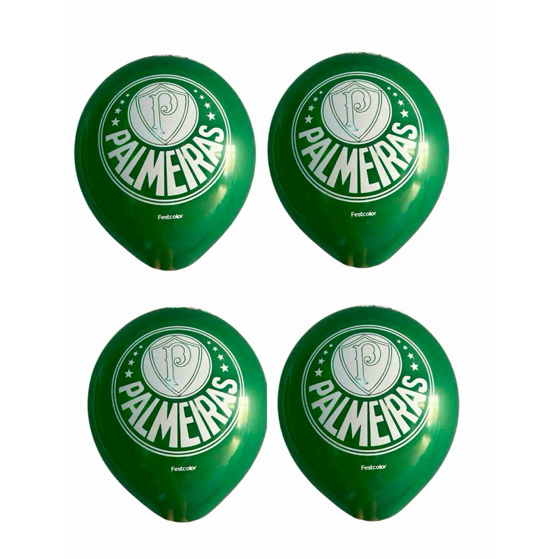 Balão Palmeiras tamanho 9 Bexiga Palestra Itália 8 unidades