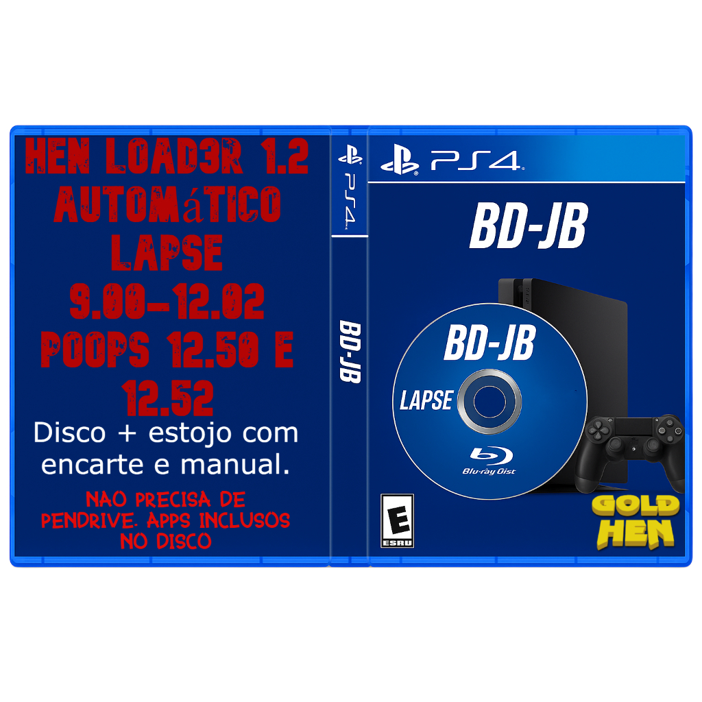 Disco Blu-ray automático PS BDJ PS 4 GEZINE Lapse Poops off-line Gold hen 9.00-12.52 em Oferta na Shopee