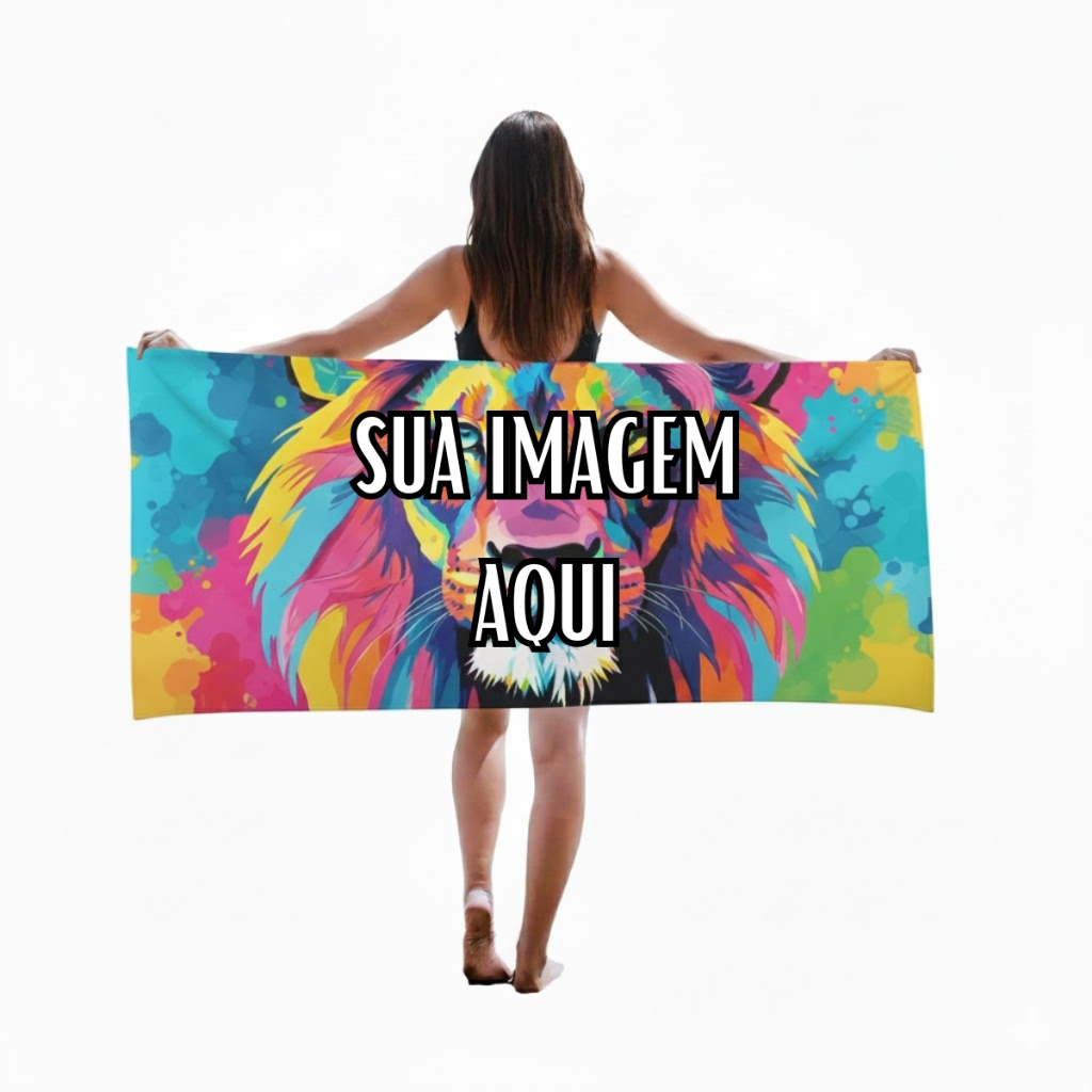Canga Personalizada Sua imagem / Foto Estampada Moda Praia Verão em Oferta na Shopee