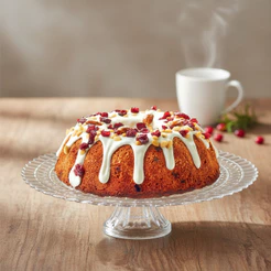 Prato para Bolo com Pé de Vidro 32cm Linha Viena Modena Sobremesa Doces - Ruvolo