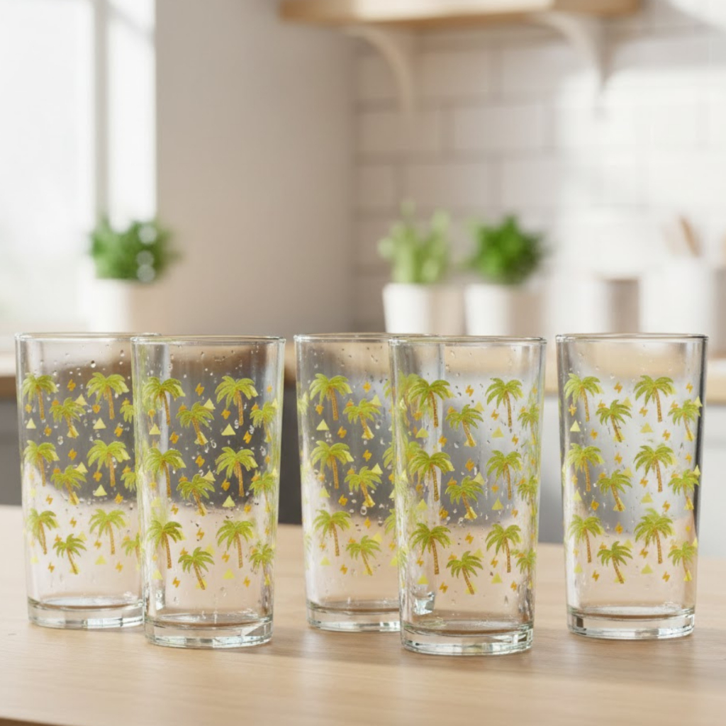 Conjunto Copo de Vidro Long Drink multiuso Coqueiro 6 Peças 255ml - Ruvolo em Oferta na Shopee