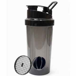 Coqueteleira 600ml Shakeira Academia -Preta com mixer Ball em Oferta na Shopee