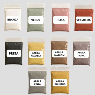 Kit Argila Máscara Facial Capilar Pele Oleosa Acneica Limpeza Natural Acne Impurezas Espinha em Oferta na Shopee