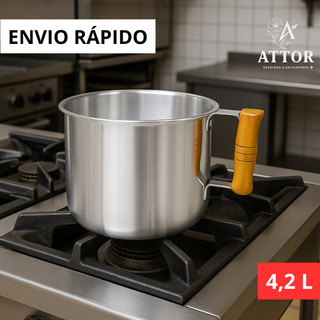 CANECÃO BELA VISTA N20 4,2L EM ALUMÍNIO POLIDO CANECO GRANDE CANECA MAIOR FERVEDOR LINHA PROFISSIONAL COZINHA INDUSTRIAL