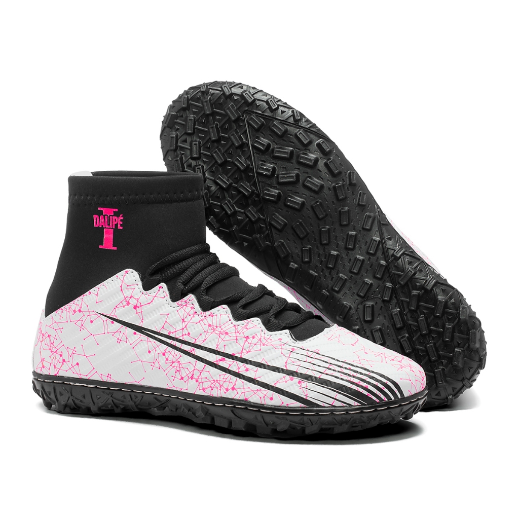 chuteira society masculino cano alto para grama sintetica Costurada