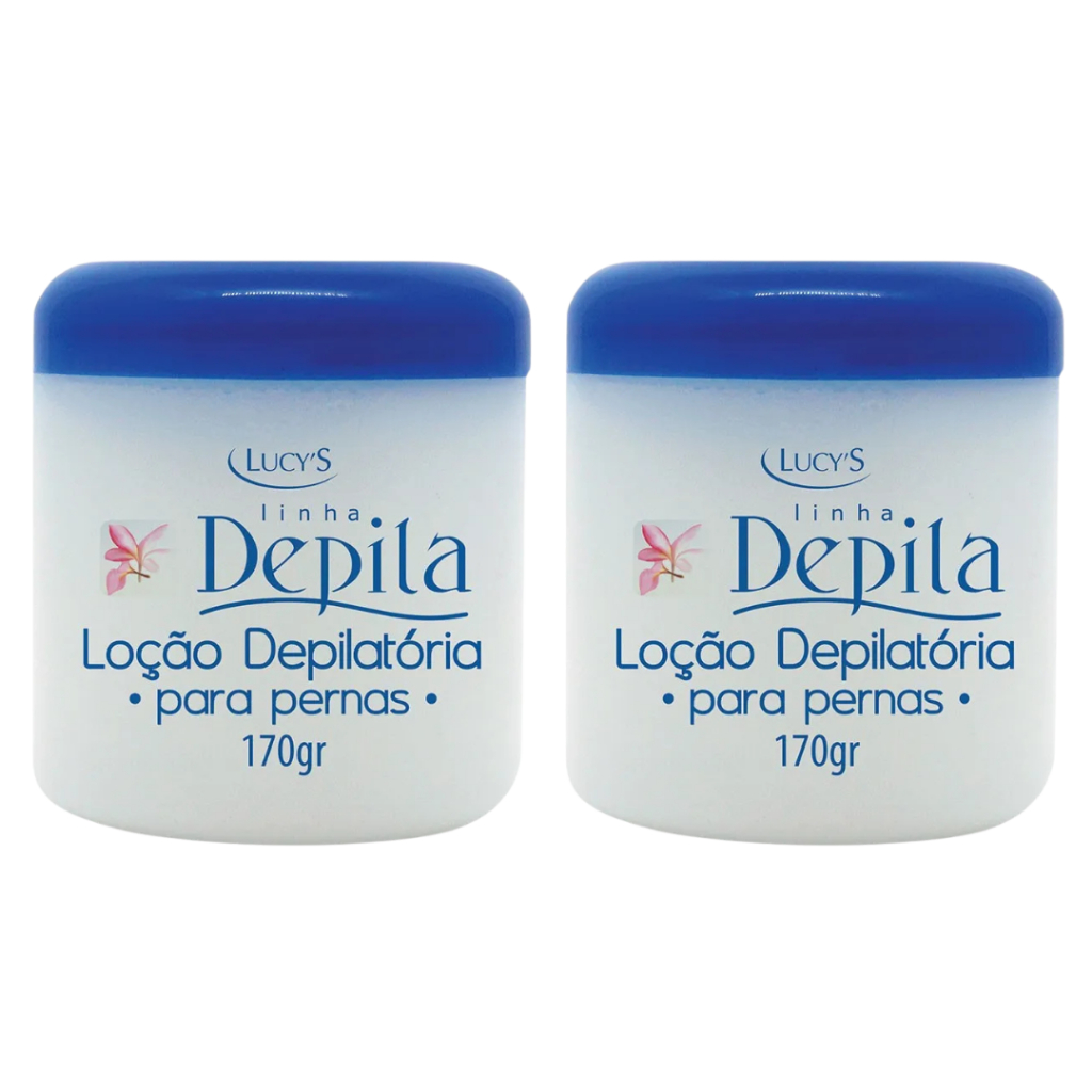 Kit 2 Loção Depilatorio Corpo Pernas Axilas Virilhas com Aloe Vera Botica Brasil 170g..