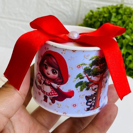 KIT Tubolata Personalizada 5x6 cm Chaupezinho vermelho Maternidade Lembrancinha Brinde festa infantil aniversário