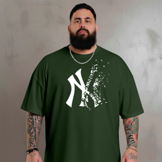 Camiseta Plus Size Masculina Estampada NY Camisa P ao G5 Basica Streetwear Casual Treino Academia em Oferta na Shopee