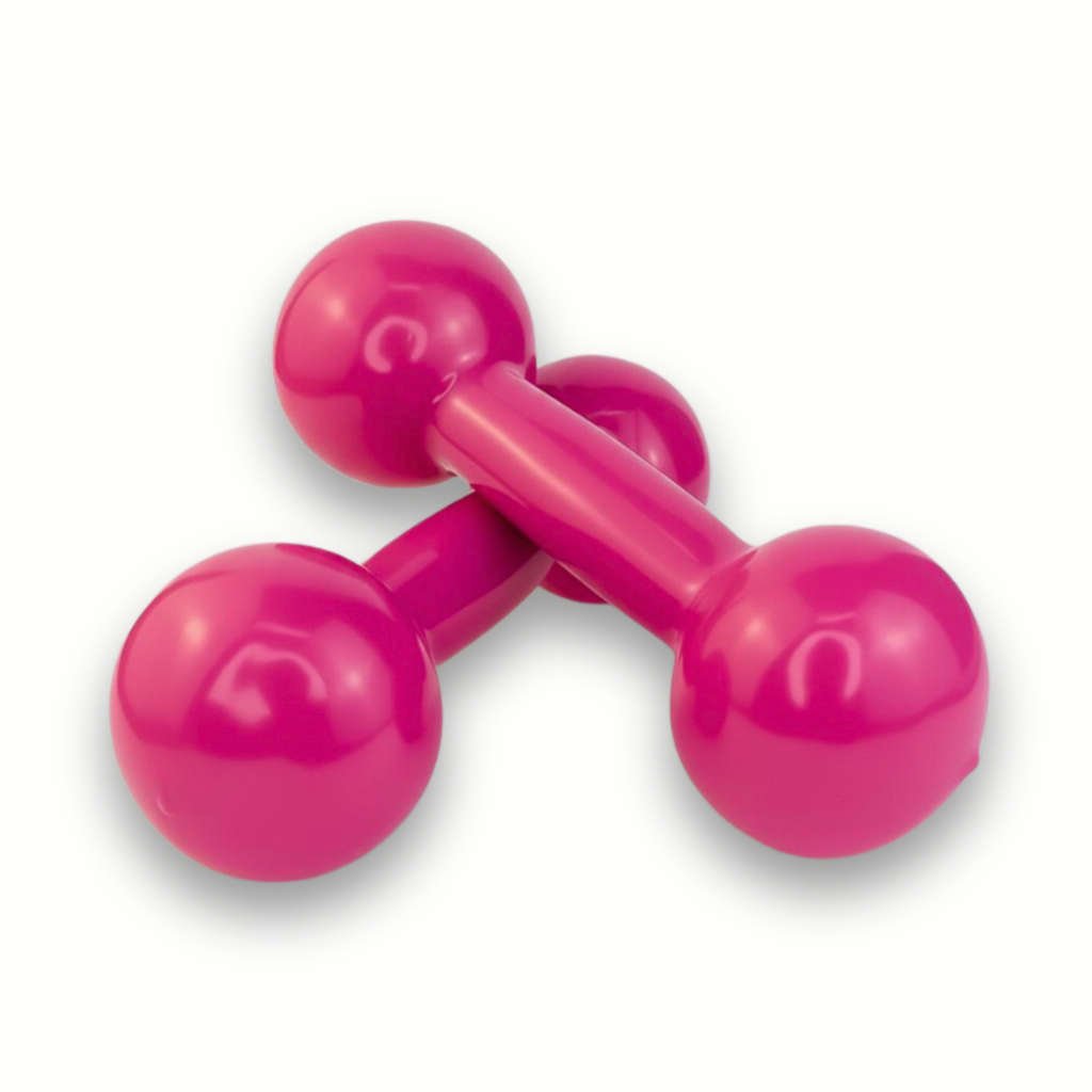 Par Halter Peso 3 Kg Emborrachado Treino Funcional