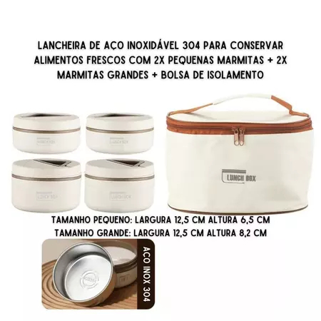 Recipiente térmico portátil multifuncional de aço inoxidável 304, com vedação e design red...
