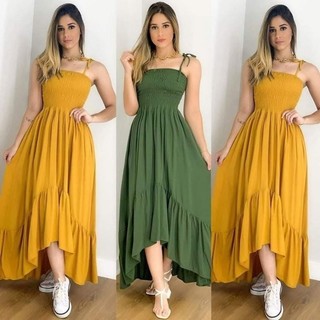 Vestido elastex babado