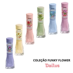 Esmaltes Dailus kit com 6un Coleção Funky Flower 8ml