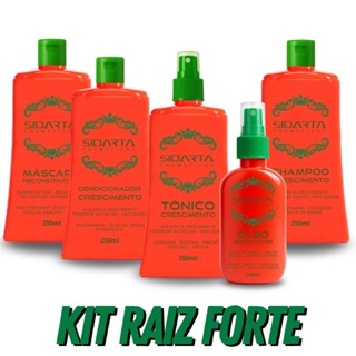 1 KIT 5x5 (F) COMPLETO SIDARTA COSMÉTICOS = SHAMPOO + TONICO + CONDICIONADOR + MASCARA RECONSTRUTORA + OLEO 100ml em Oferta na Shopee